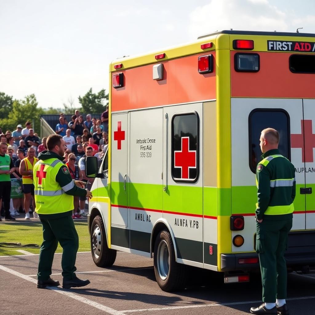 Assistenza Eventi Ambulanza e soccorritori in copertura sanitaria di un evento sportivo