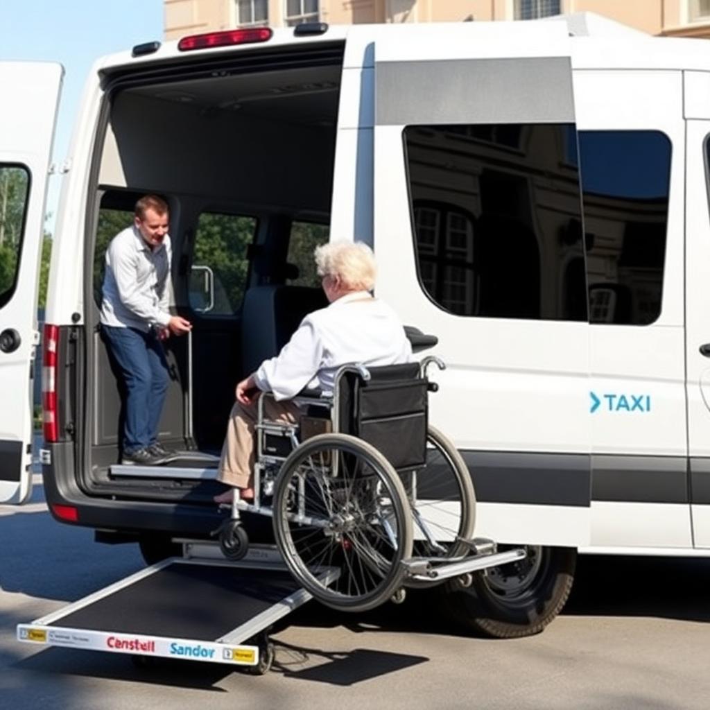Taxi Sanitario Taxi sanitario con pedana idraulica per trasporto disabili in carrozzina
